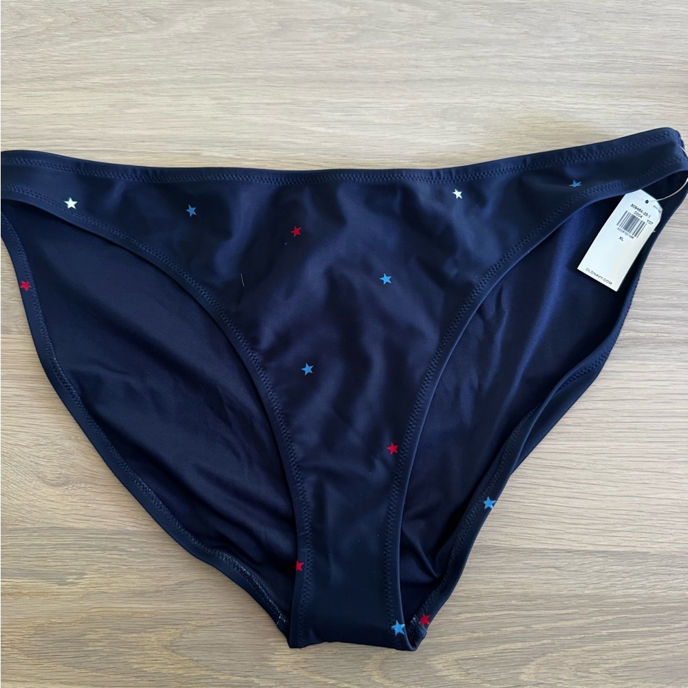 NWT Old Navy Navy Bikini Bottom with Star Accents (XL)